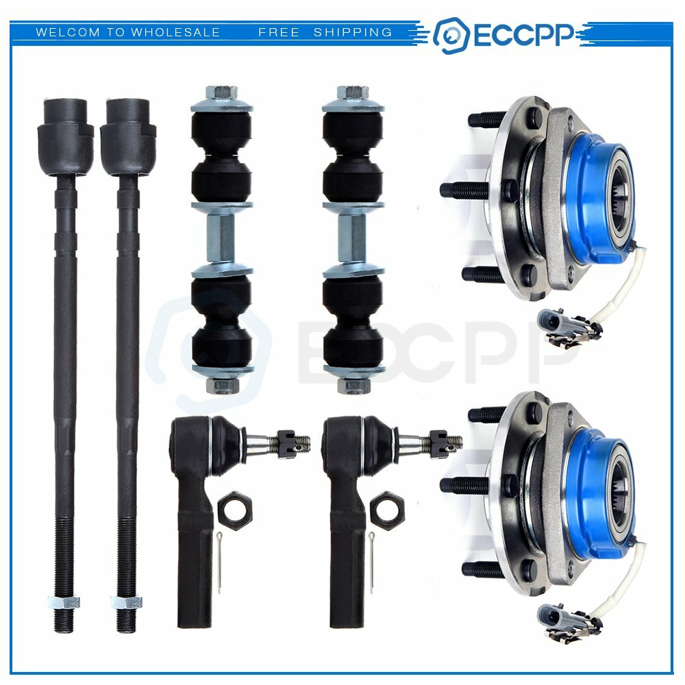 8PCS For Chevrolet Chevy Buick - FWD Front Wheel Hub and Bearing Tie Rod End Kit 6B93BC-57