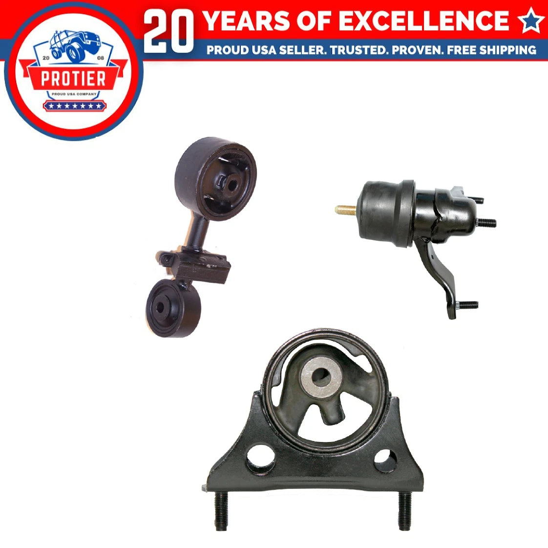 Motor & Torque Strut Mount 3PCS set Fit 2001-2003 Toyota Highlander 2.4L 2WD 6B93BC-57