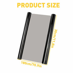 12x72" Smoke Matte Black Light Tail Headlight Tint Vinyl Film Overlay Wrap Sheet 6B93BC-57