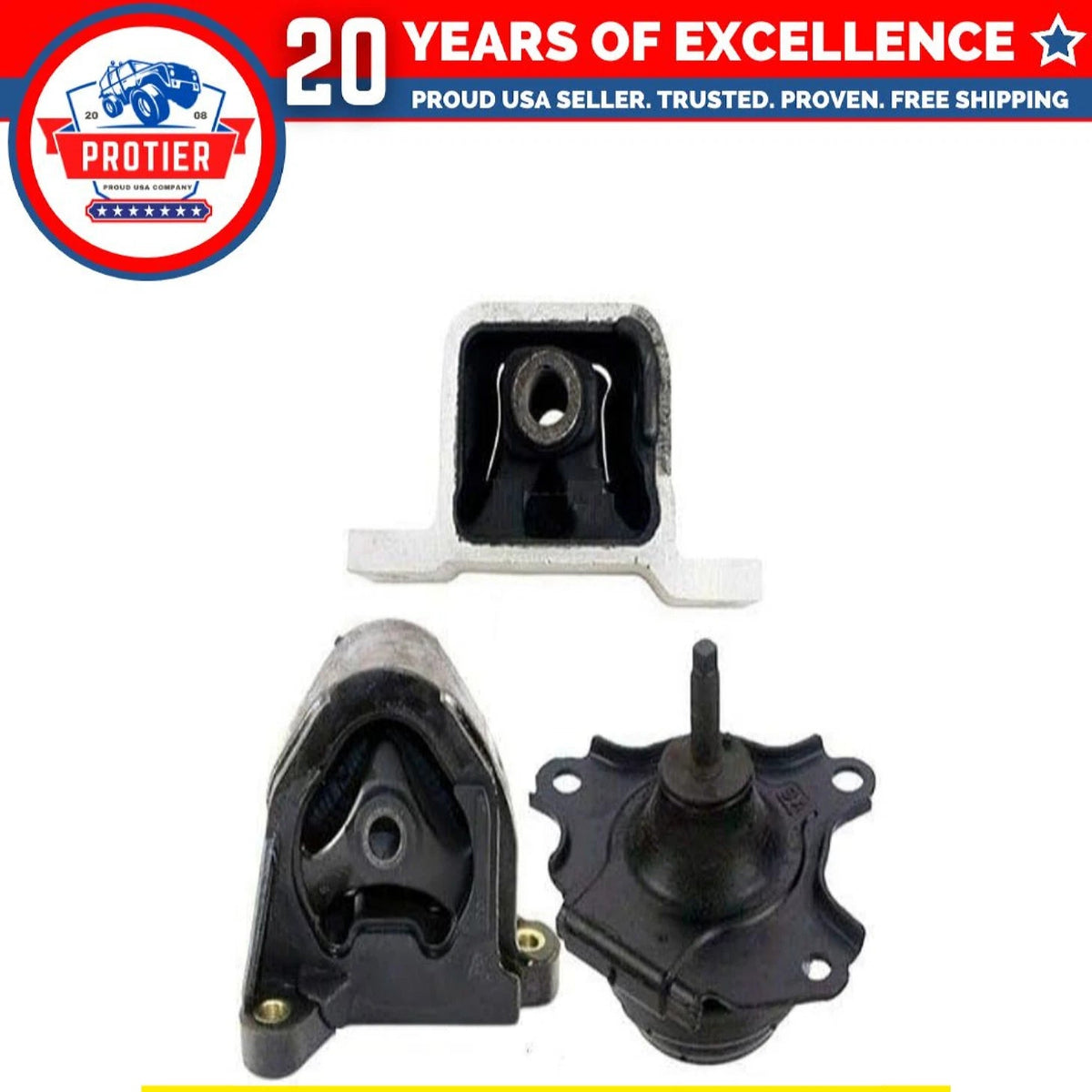 Fits 2002-2006 Honda CR-V 2.4L Engine Motor Mount Set for AUTO TRANS : A6597, 6B93BC-57