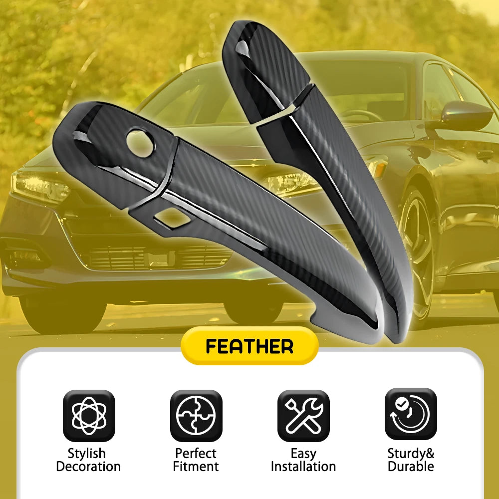 4X For 2018-2022 Honda Accord w/ Smartkey Hole Exterior Door Handle Cover Trim A 6B93BC-57