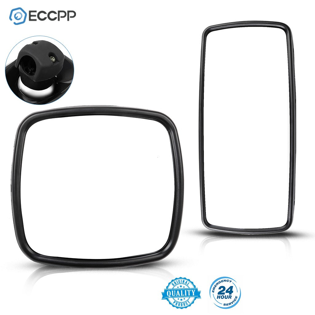 For 03-16 Freightliner Columbia M2 Main Mirror + Wide Angle Mirror Black Heated KOEEP