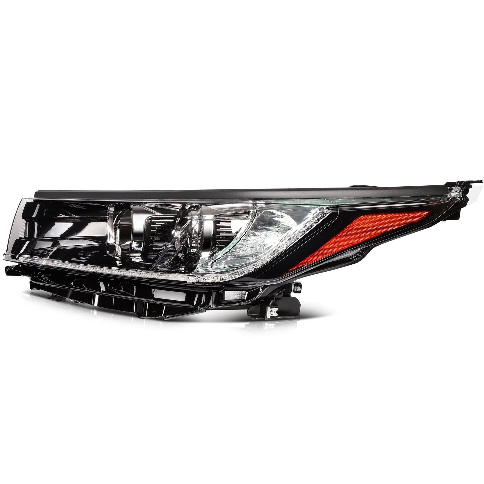 ECCPP Headlights Assembly For Toyota Highlander 3.5L 2017-2019 Pair Black Amber 6B93BC-57
