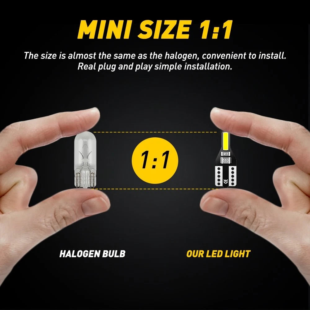 20X T10 LED Lights Bulbs Xenon White 192 168 194 2825 W5W Super Bright 6000K EOA 6B93BC-57