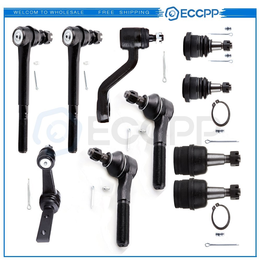 10Pcs Front Ball Joints Tie Rods Pitman Arm Idler Arm Fits 94-99 Dodge Ram 1500 6B93BC-57