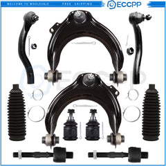 10x Front Upper Control Arm Lower Ball Joint Tie Rod Fits 2003-2007 Honda Accord