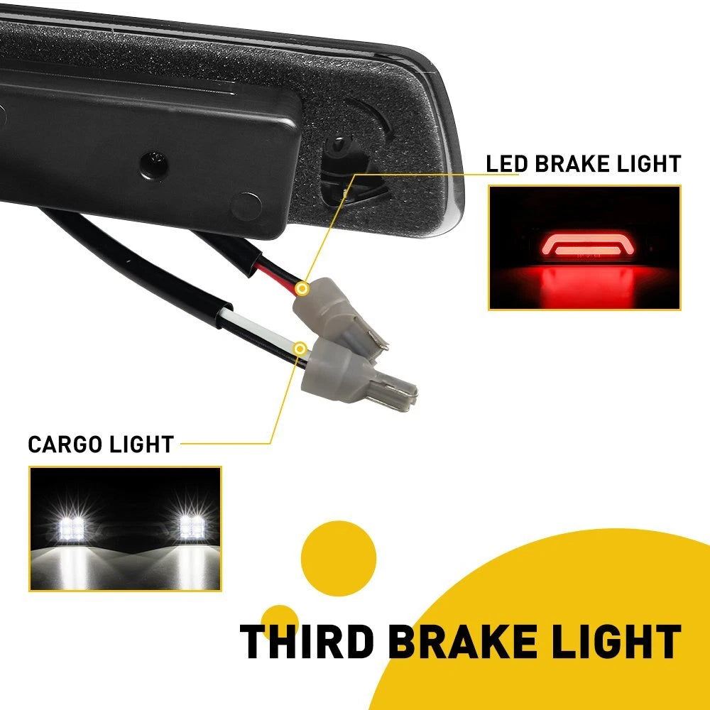 For 2009-2014 Ford F150 Truck LED Third Tail 3rd Brake Cargo Light Lamp Smoked A 6B93BC-57