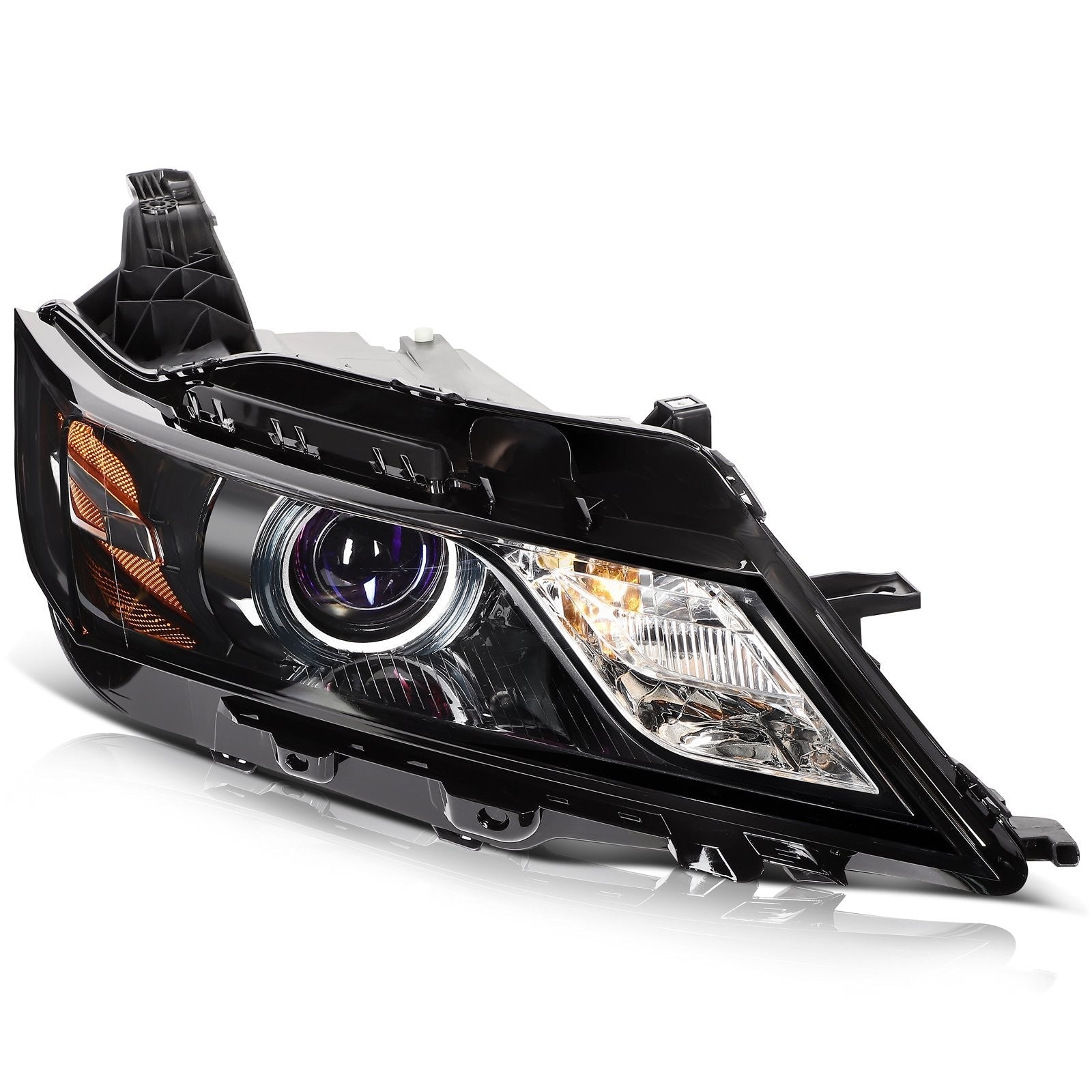 ECCPP Headlights Assembly For Chevrolet Impala 2014-2020 Pair Kit Black Amber 6B93BC-57