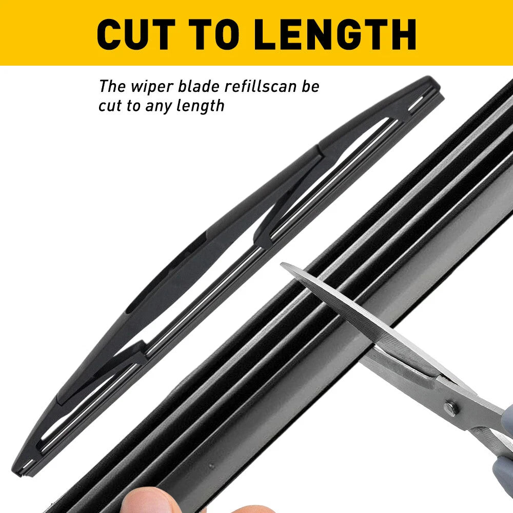4PCS 28" 6mm Car Bus Rubber Universal Frameless Windshield Wiper Blade Refill US 6B93BC-57