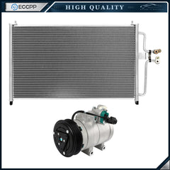 AC Condenser & AC Compressor Cooling Kit For 2005-2006 Ford Escape Mazda Tribute 6B93BC-57