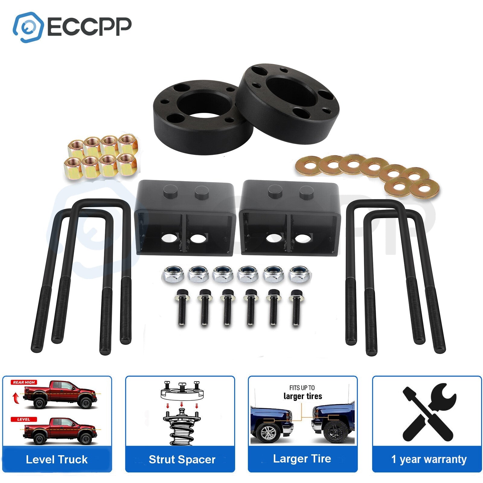 ECCPP 2.5" Front & 3" Rear Leveling Lift Kit For Ford F-150 2004-2020 2009 2011 ECCPP