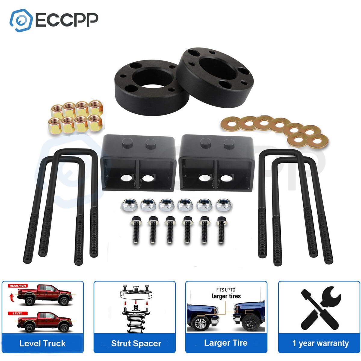 ECCPP 2.5" Front & 3" Rear Leveling Lift Kit For Ford F-150 2004-2020 2009 2011 ECCPP