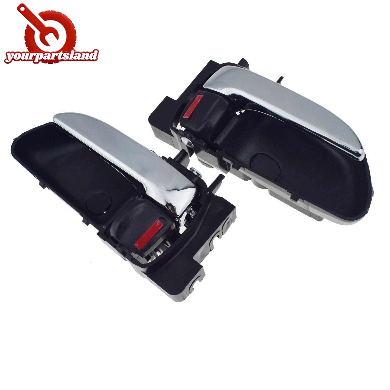 Left Right Inside Door Handle Shiny Chrome 2PCS For Subaru Forester 2003-2008 6B93BC-57