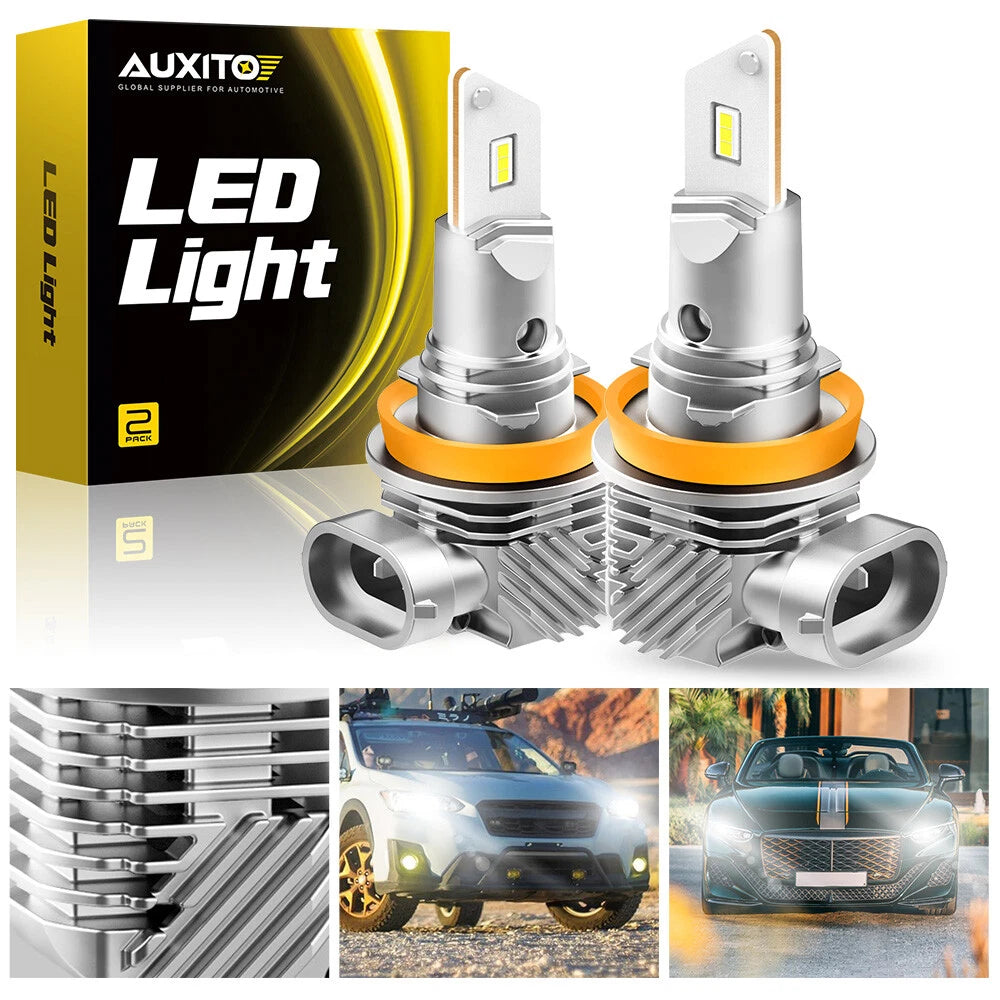 2X H11 H8 H9 LED Headlight Kit High Low Beam Bulb Super Bright White 30000LM Q10 6B93BC-57
