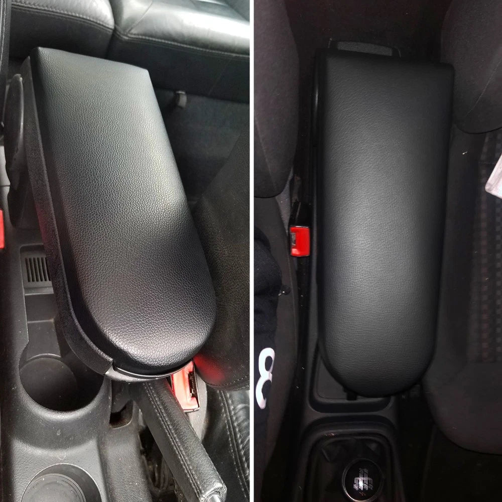For VW GOLF Beetle 1999-2009 Black Leather Console Center Armrest Cover Lid EOA 6B93BC-57
