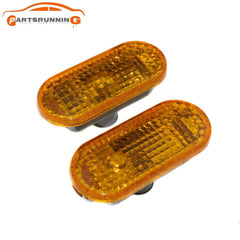 Front Pair LED Fender Side Marker Lights For VW MK4 Jetta Bora Passat 3B0949117B 6B93BC-57