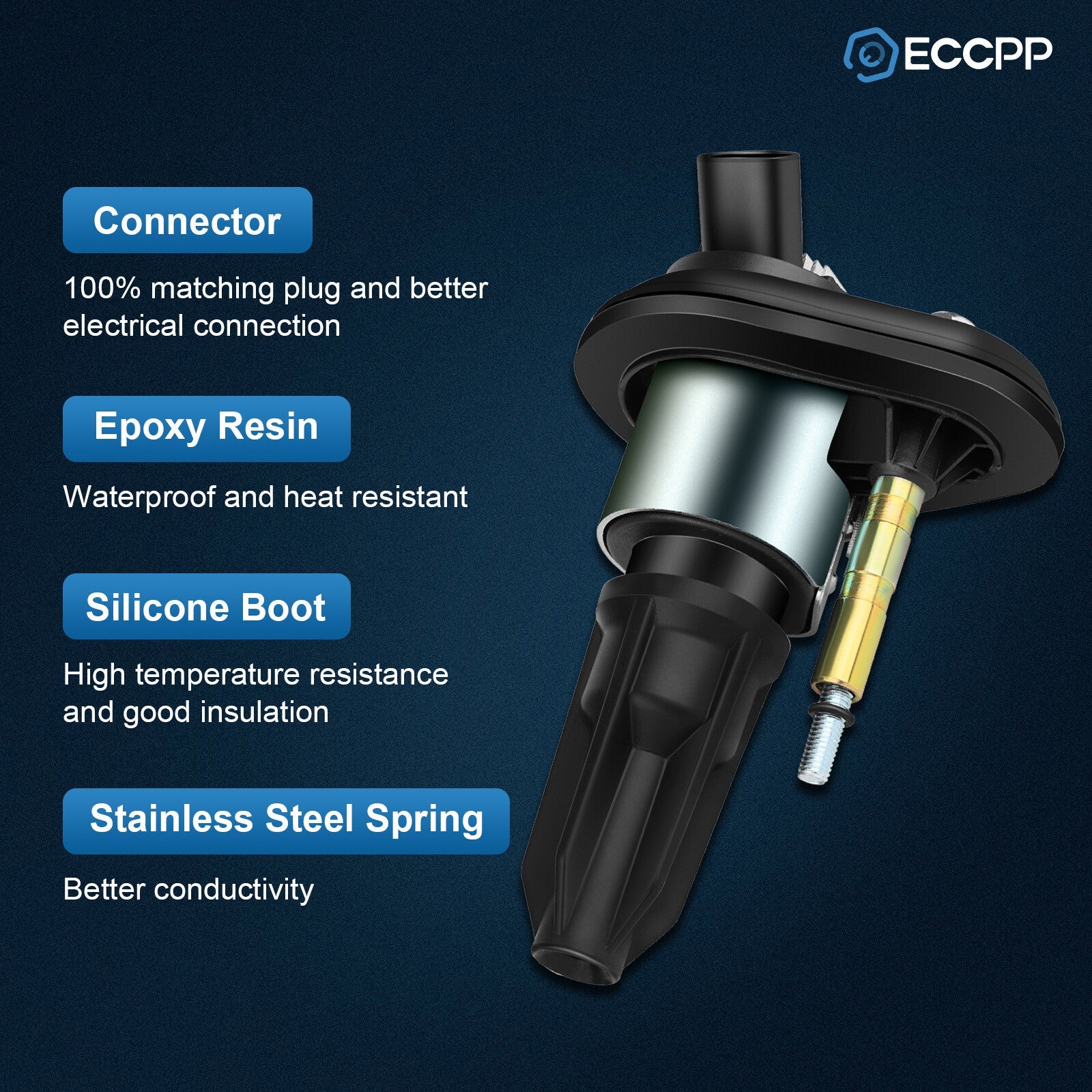 ECCPP 6 For 2002 2003 2004 2005 GMC Envoy 4.2L L6 Ignition Coil UF303 KOEEP
