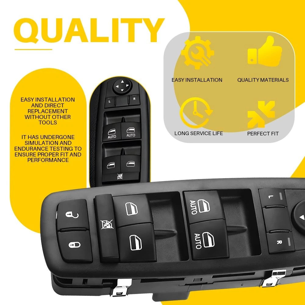 LH Driver Door Window Control Switch 3+9 Pins For Jeep Cherokee 2014 2015-2017 A 6B93BC-57