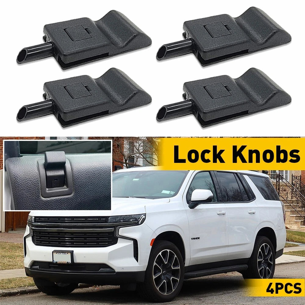 Car Door Lock Knob Handle Pull Trim Pin For 2007-2013 GMC Sierra Silverado Chevy 6B93BC-57
