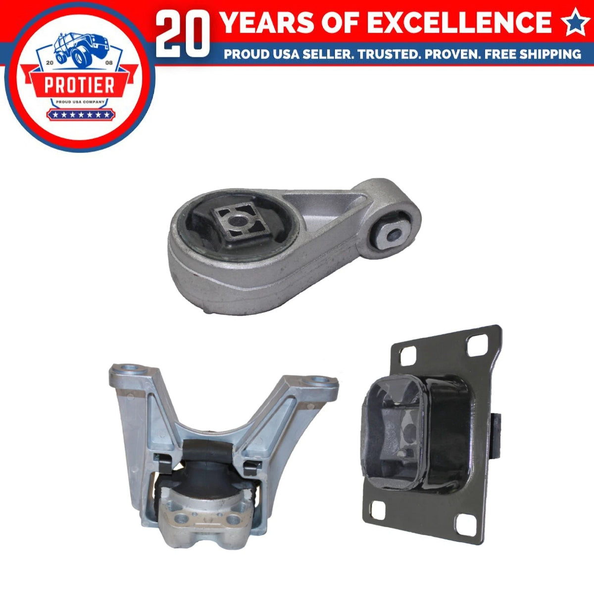 Fits 2005-2007 Ford Focus 2.0L DOHC AUTO Trans Motor & Trans Mount Set 3pcs 6B93BC-57