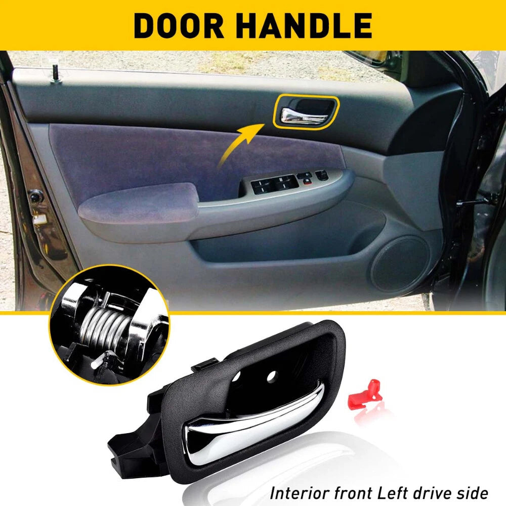 Interior Door Handle For 2003-2007 Honda Accord Front, Driver Side Sedan Plastic 6B93BC-57