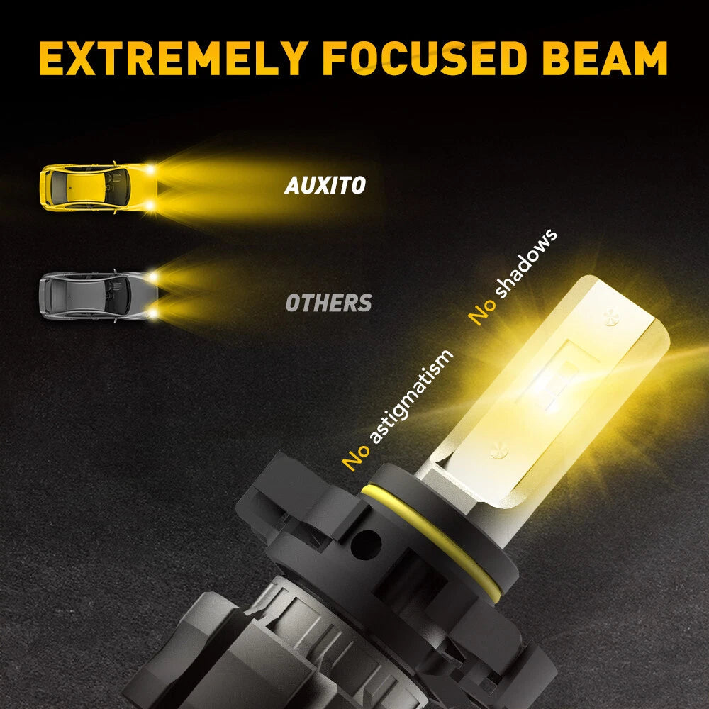 AUXITO LED Fog Light 5202 Bulbs Yellow for Chevy Silverado 1500 2500 HD 2007-15 AUXITO