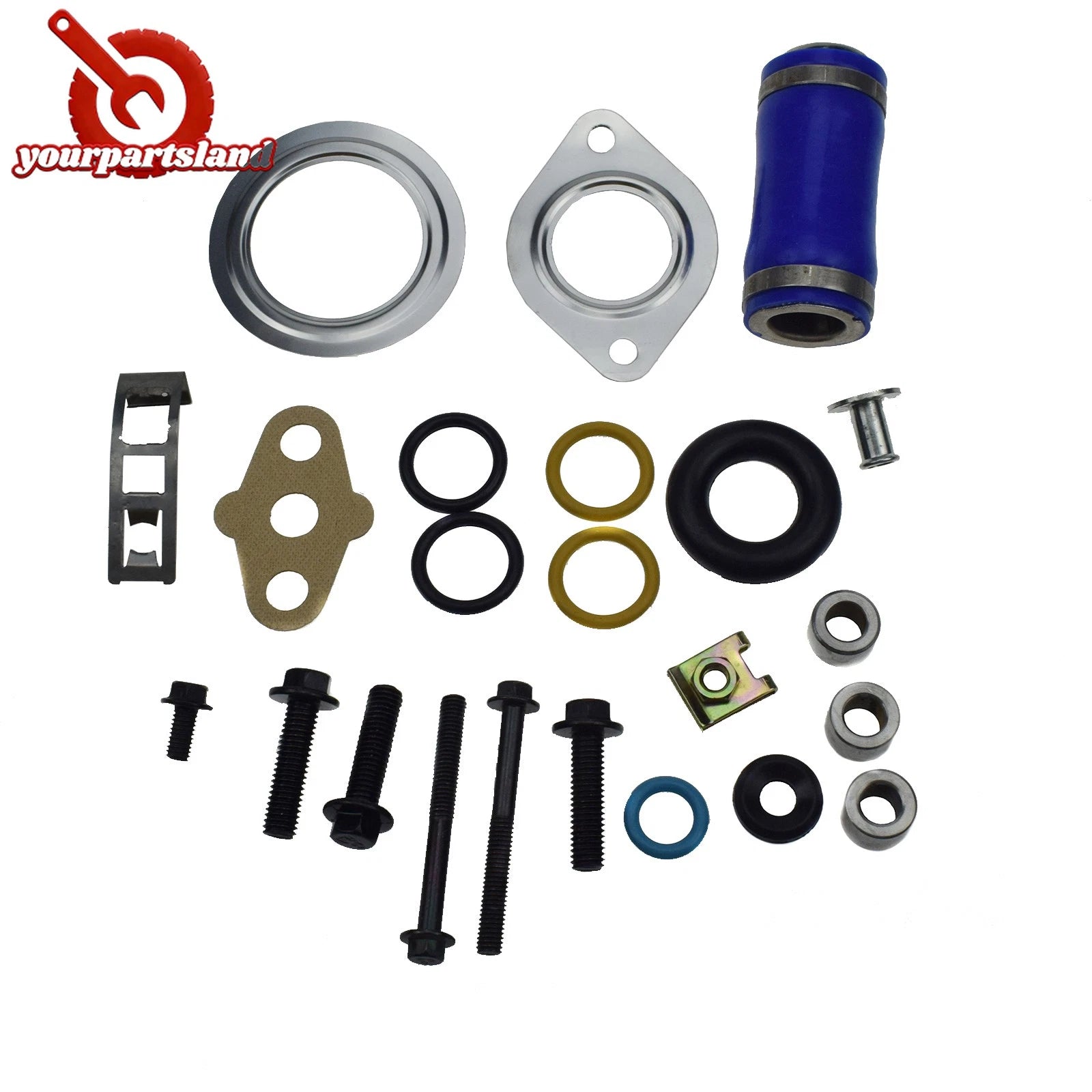 For 2003-2010 Ford Powerstroke Diesel 6.0L Intake Manifold Gasket Set Blue Hose 6B93BC-57