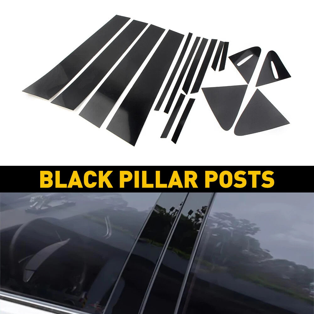 For 2020-2022 Toyota Corolla Sedan Glossy Black Pillar Posts Door Trim Kit 16Pcs 6B93BC-57