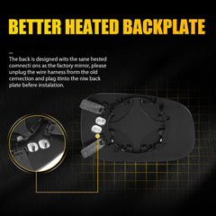 2x Heated Mirror Glass Left Right Side For Volvo C30 C70 S40 S60 V50 V70 07-11 A 6B93BC-57