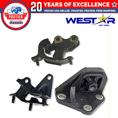 Fits 2003-2007 Honda Accord 2.4L MANUAL Front & Rear & Upper Trans Mount 3pcs : 6B93BC-57