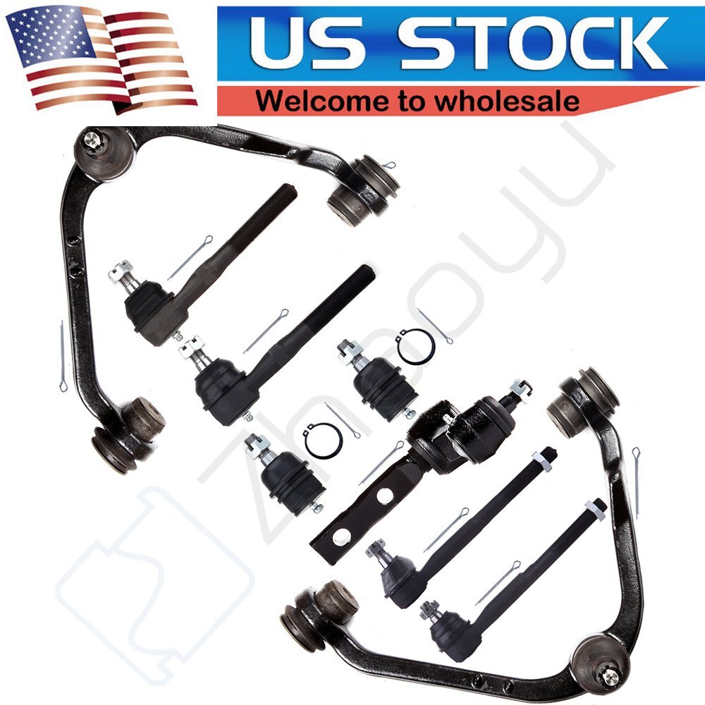 9pcs For 97-02 Ford Expedition RWD Front Upper Control Arms Ball Joints Tie Rod KOEEP