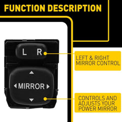 Power Mirror Switch For Toyota 2001-2013 Prius 2001-2012 Toyota RAV4 84870-34010 6B93BC-57