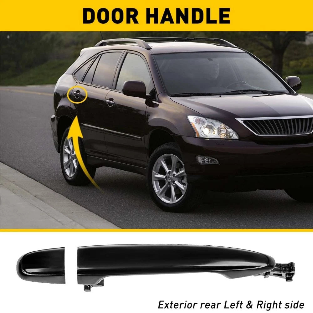 Exterior Door Handle For 2007-2011 Toyota Camry Rear Left or Right Outer Black A 6B93BC-57