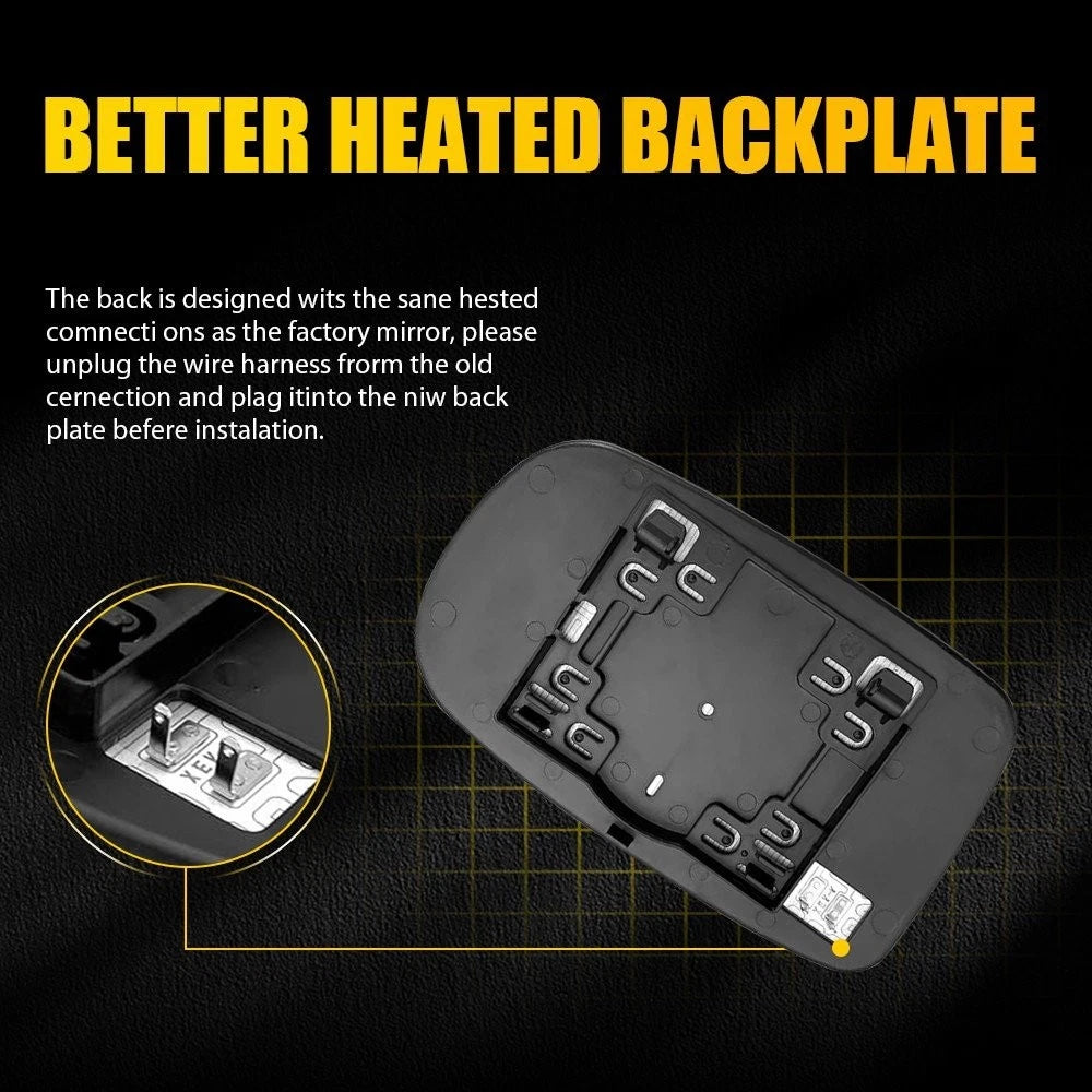 2PCS Mirror Glass Heated LH RH For 2011-2021 DODGE CHARGER CHRYSLER 200 300 EOA 6B93BC-57