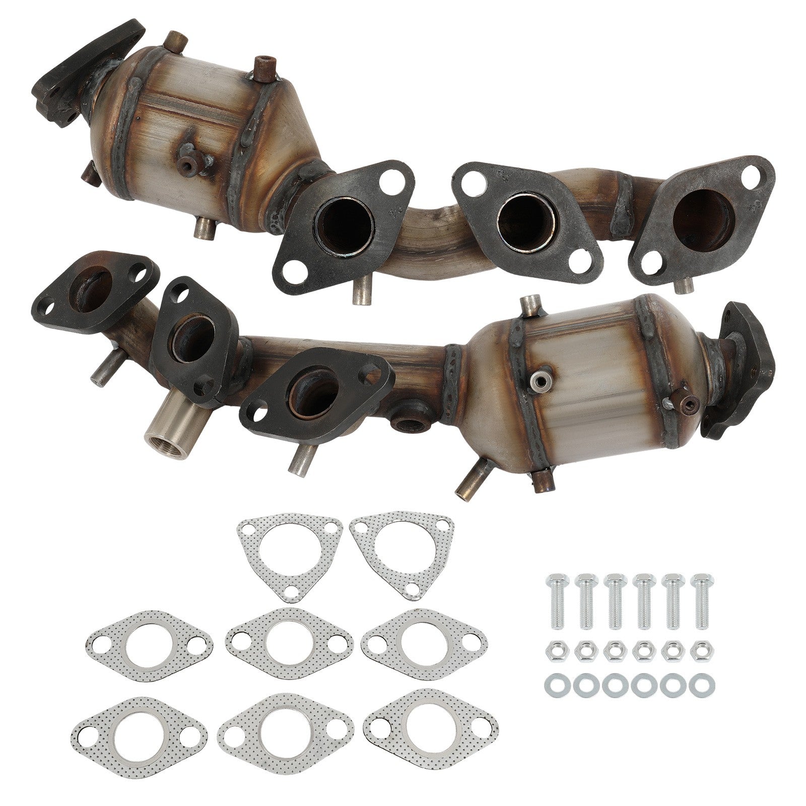 2PCS LH+RH Manifold Catalytic Converter 2002 2003 2004 For Nissan Frontier 3.3L 6B93BC-57