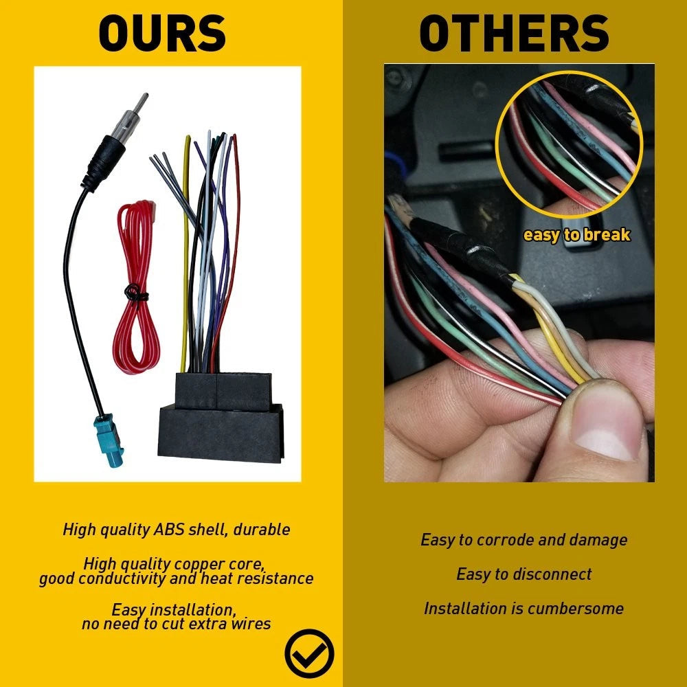 Car Stereo Radio Wire Harness Antenna Adapter For Dodge RAM 1500 2500 2013-19 EA 6B93BC-57
