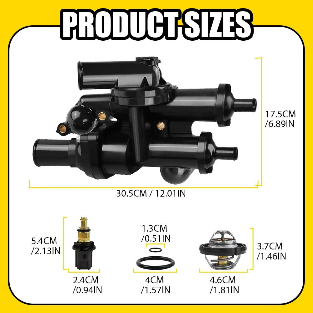 Engine Coolant Thermostat Housing Assembly for 2007-2017 Jeep Compass Patriot EA 6B93BC-57