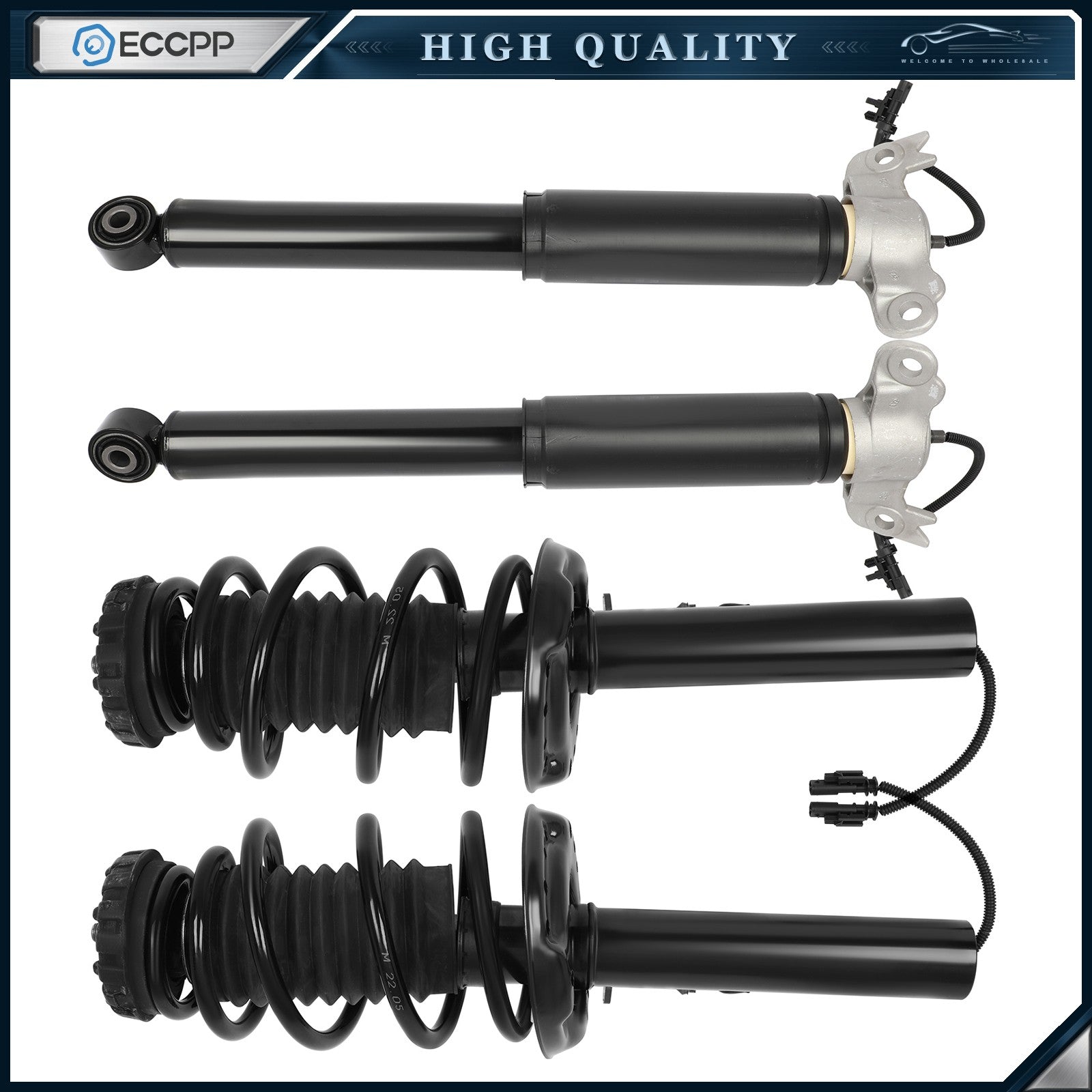 4PCS Front Rear Left Right Shock Strut Assys w/ Electric For 13-19 Cadillac XTS 6B93BC-57