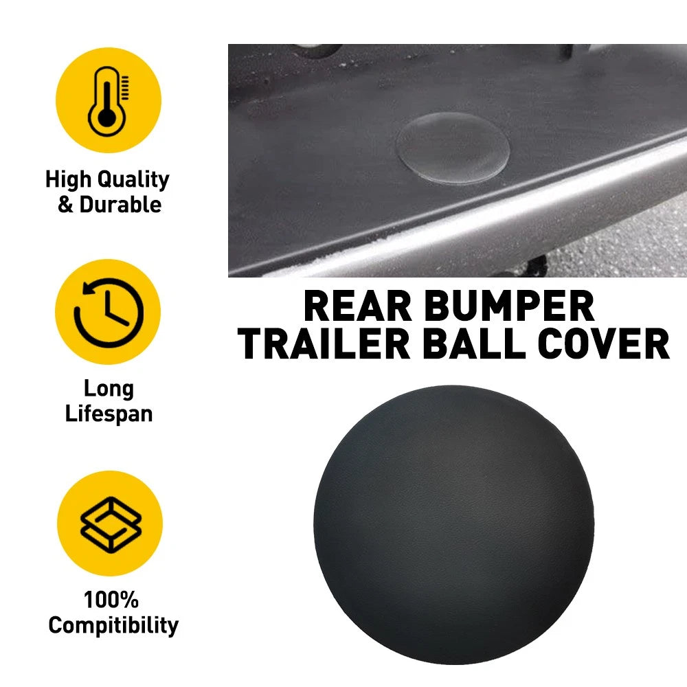 For 2003-2019 Dodge Ram 1500 2500 3500 Rear Tow Bumper Hook Cover Round Black 1X 6B93BC-57
