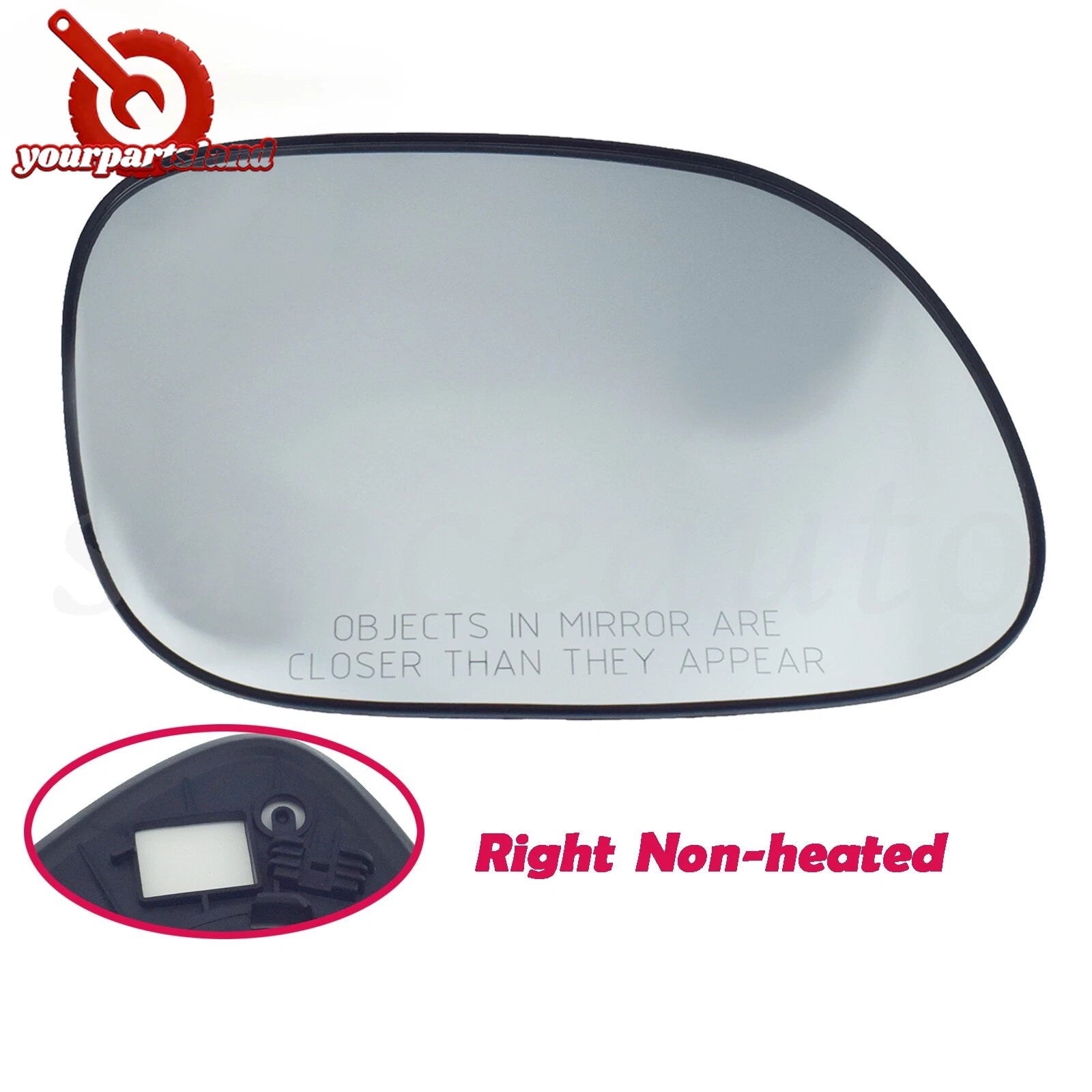 Mirror Glass W/ Backing Non-heated Right RH for KIA SOUL 2014-2019 87621-B2510 6B93BC-57
