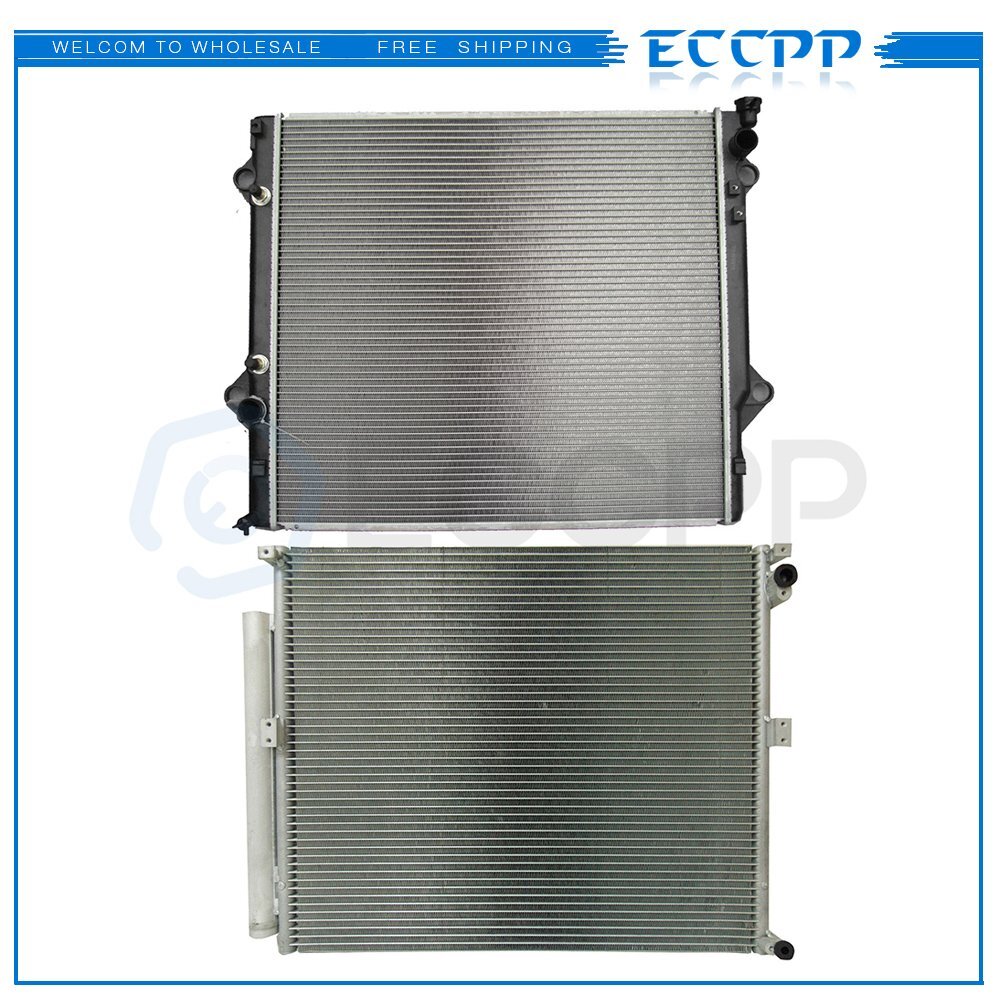 Aluminum Radiator & AC Condenser Cooling Kit For 2003-2009 Toyota 4Runner 4L V6 6B93BC-57
