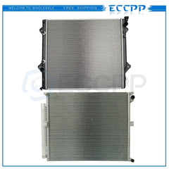 Aluminum Radiator & AC Condenser Cooling Kit For 2003-2009 Toyota 4Runner 4L V6 6B93BC-57