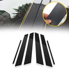 6x Carbon Car Style Fiber Door Pillar Trim Posts Cover For Honda Civic 06-11 EOA 6B93BC-57