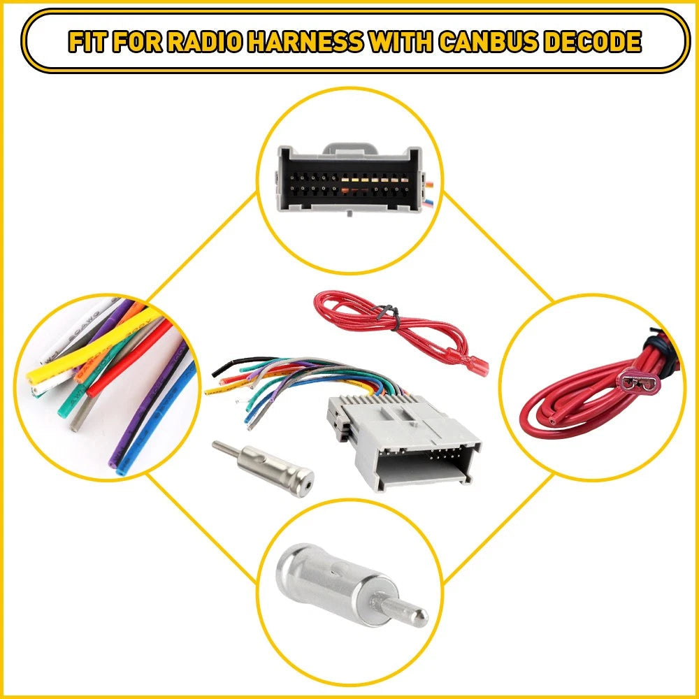For Chevy Silverado 2003-2007 Car Stereo Radio Wiring Harness Adapter Connector 6B93BC-57