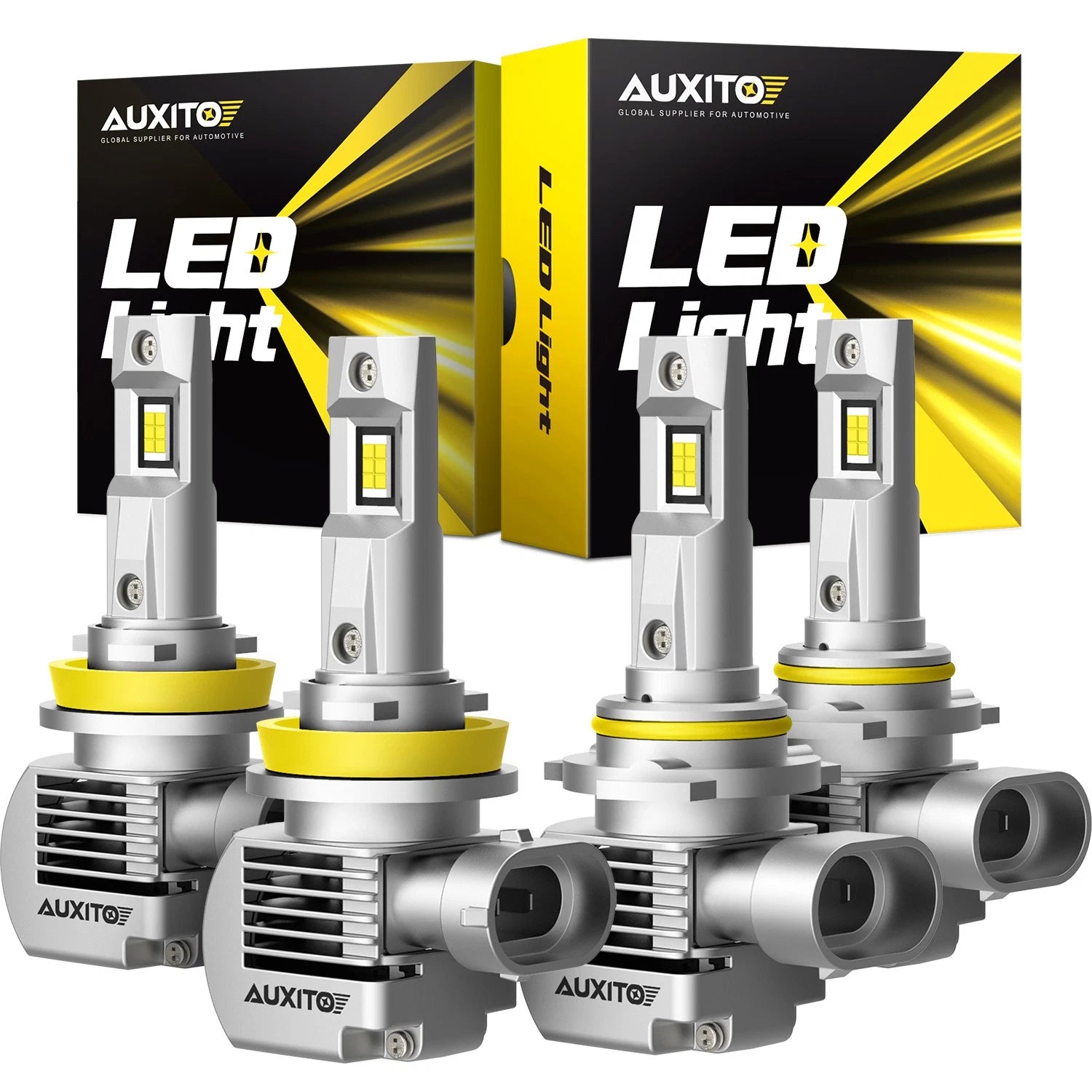 AUXITO 9005 HB3 H11 LED Headlight Kit Bulb High Low Beam White Super Bright EOA AUXITO
