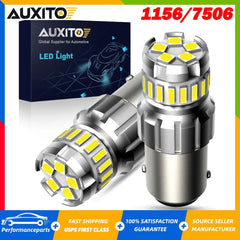 2-10pcs AUXITO 1156 7506 LED Reverse Backup Light Bulbs 6500K White Super Bright AUXITO