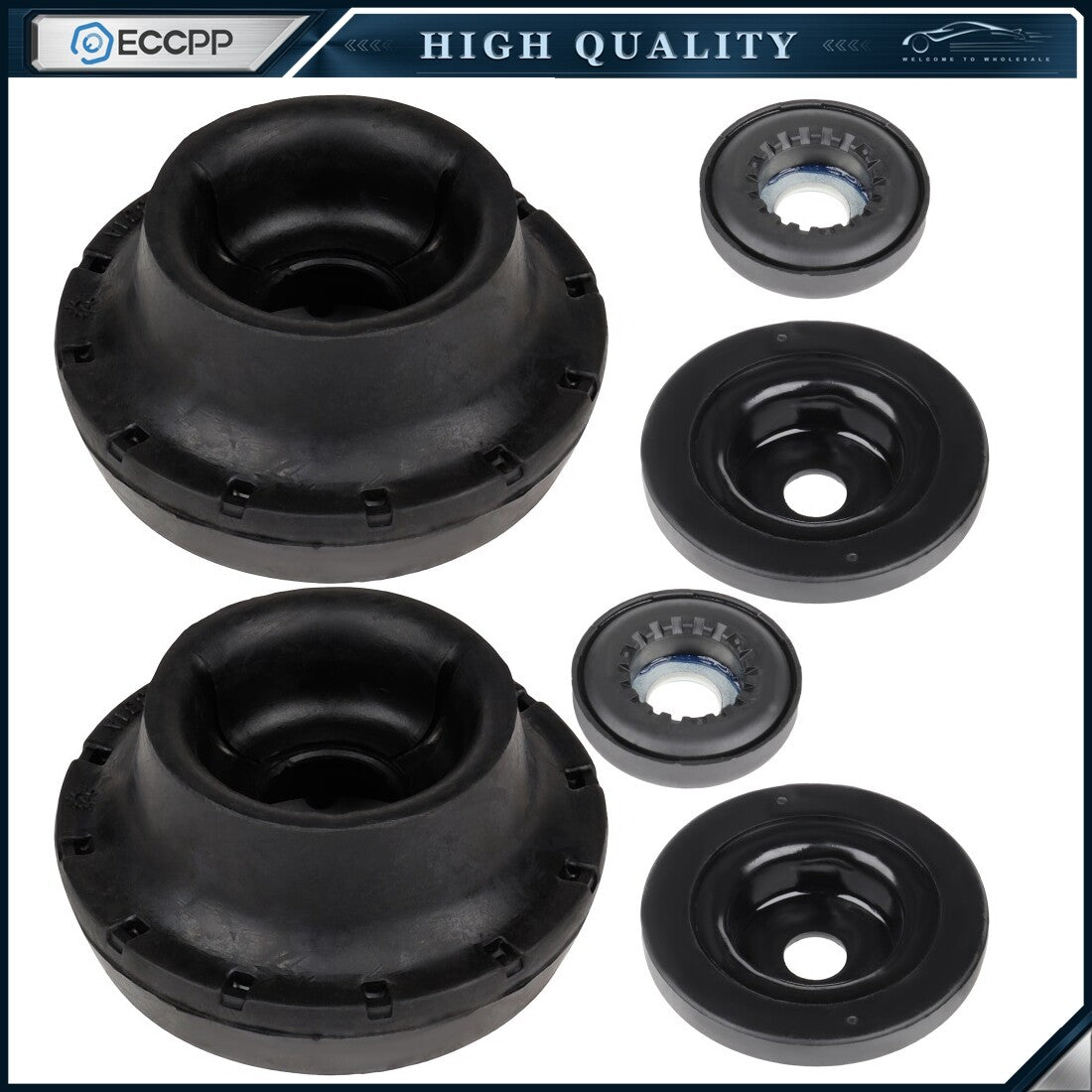 Front Pair Strut Mount Kit Kit For Volkswagen Cabrio 1995-2002 Golf 1995-1999 6B93BC-57