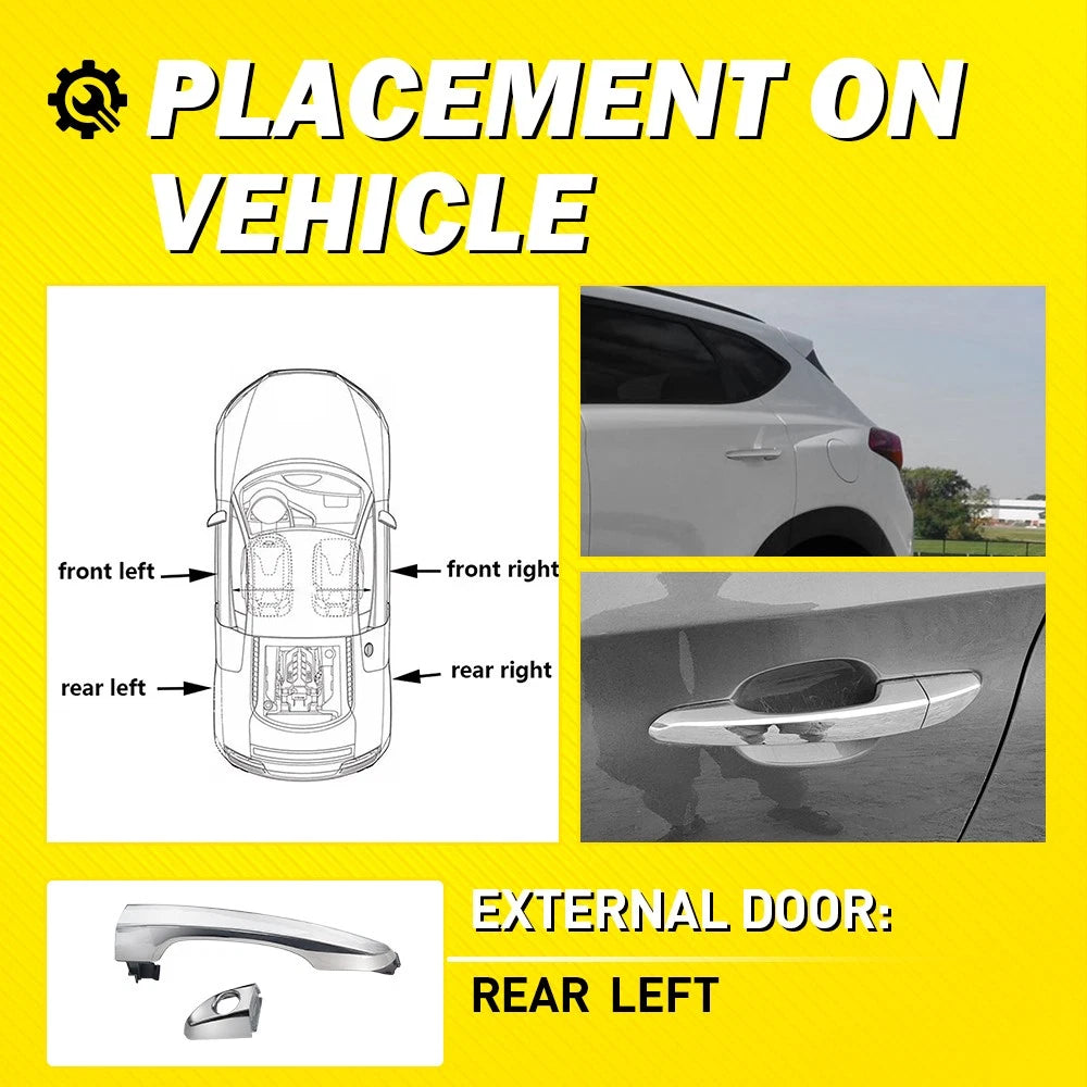 Rear Left Driver Exterior Outside Door Handle For 2016 17-2021 Hyundai Tucson EA 6B93BC-57