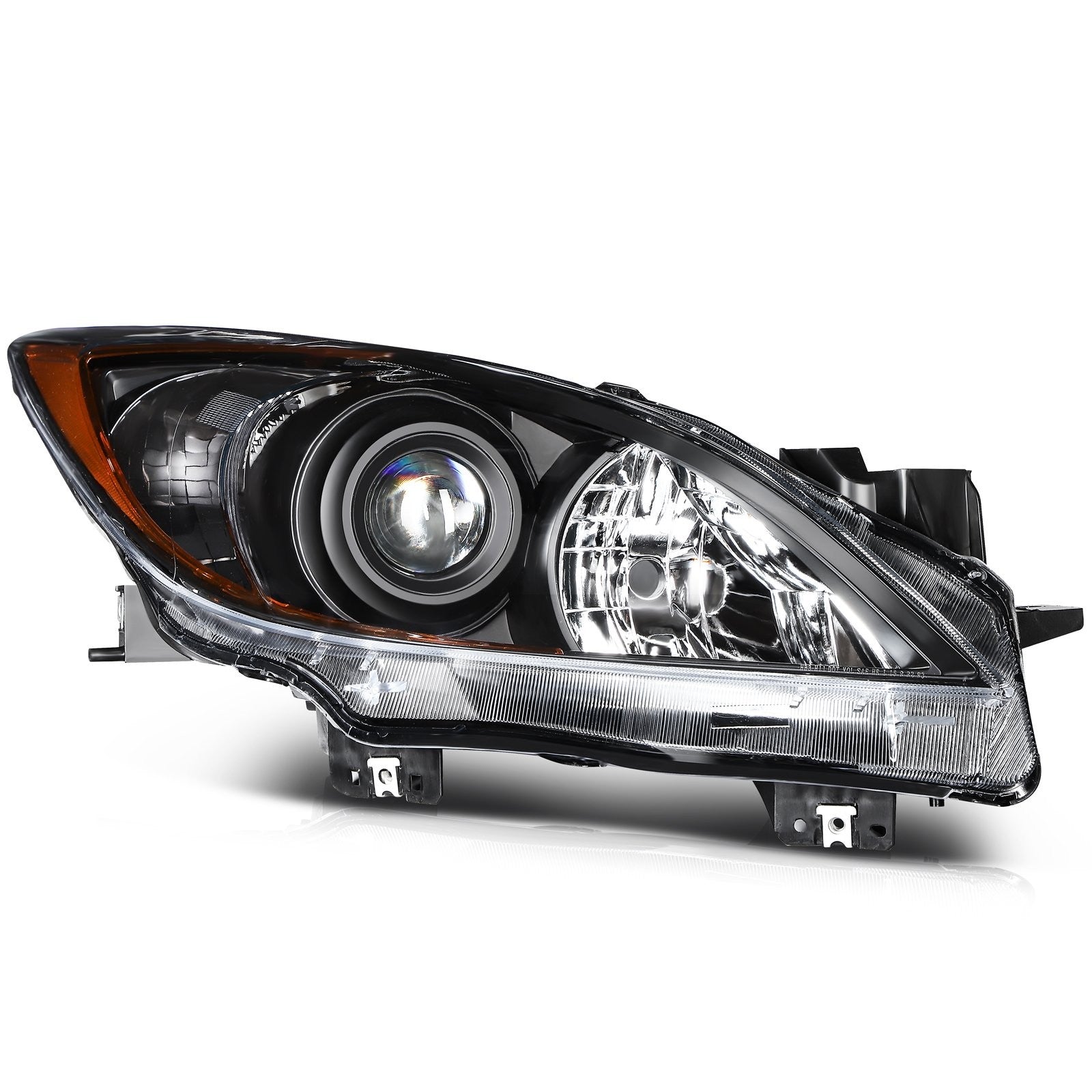 ECCPP Headlights Assembly For Mazda 3 Sport 2.0L 2.5L 2010-2013 Pair Black Amber 6B93BC-57