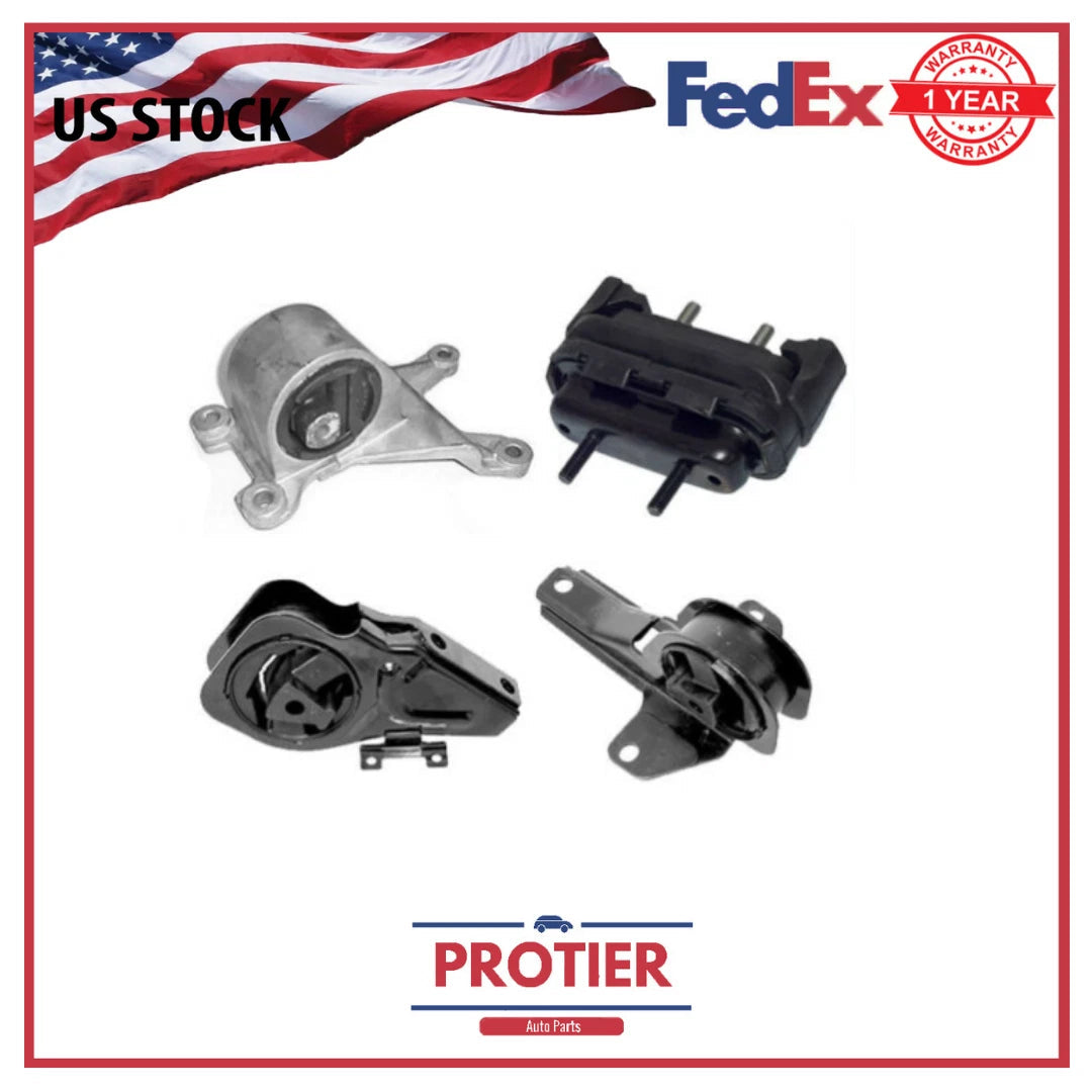 Engine Motor & Trans Mount 4PCS Set For 2001 - 2003 Chevrolet Malibu 3.1L 6B93BC-57